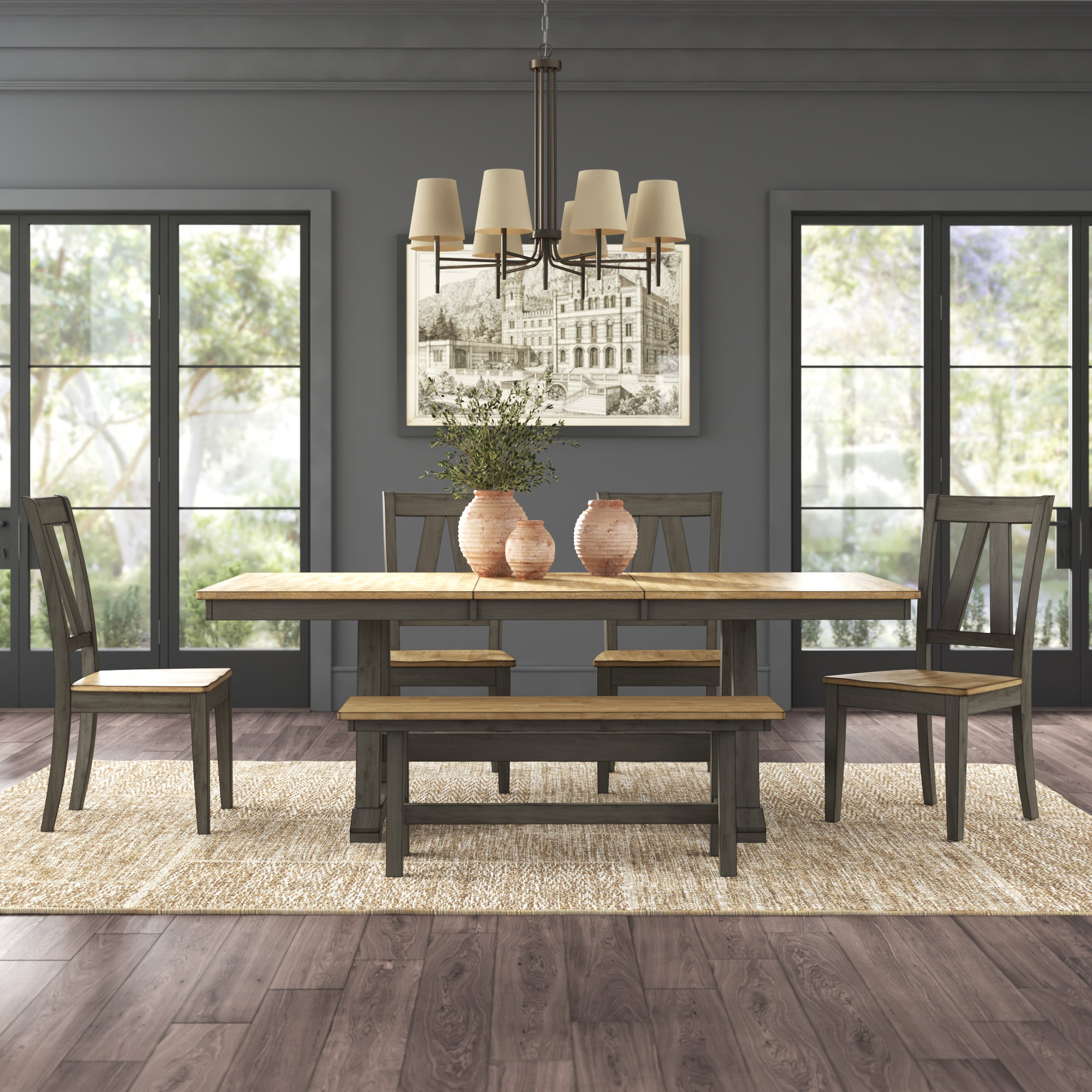 Greyleigh™ Keswick Extendable Solid Wood Dining Set & Reviews Wayfair