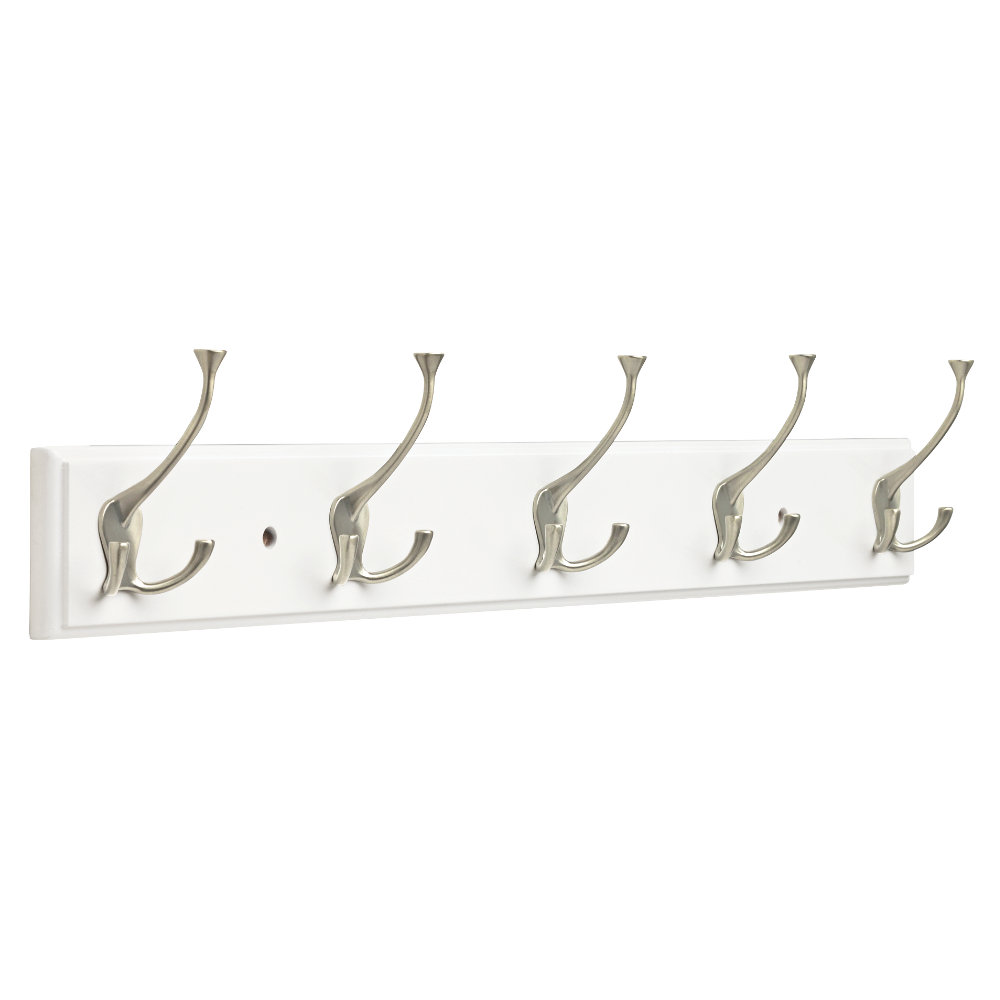 Franklin Brass 26.57'' Wide 5 Hook Wall Mounted Coat Rack & Reviews