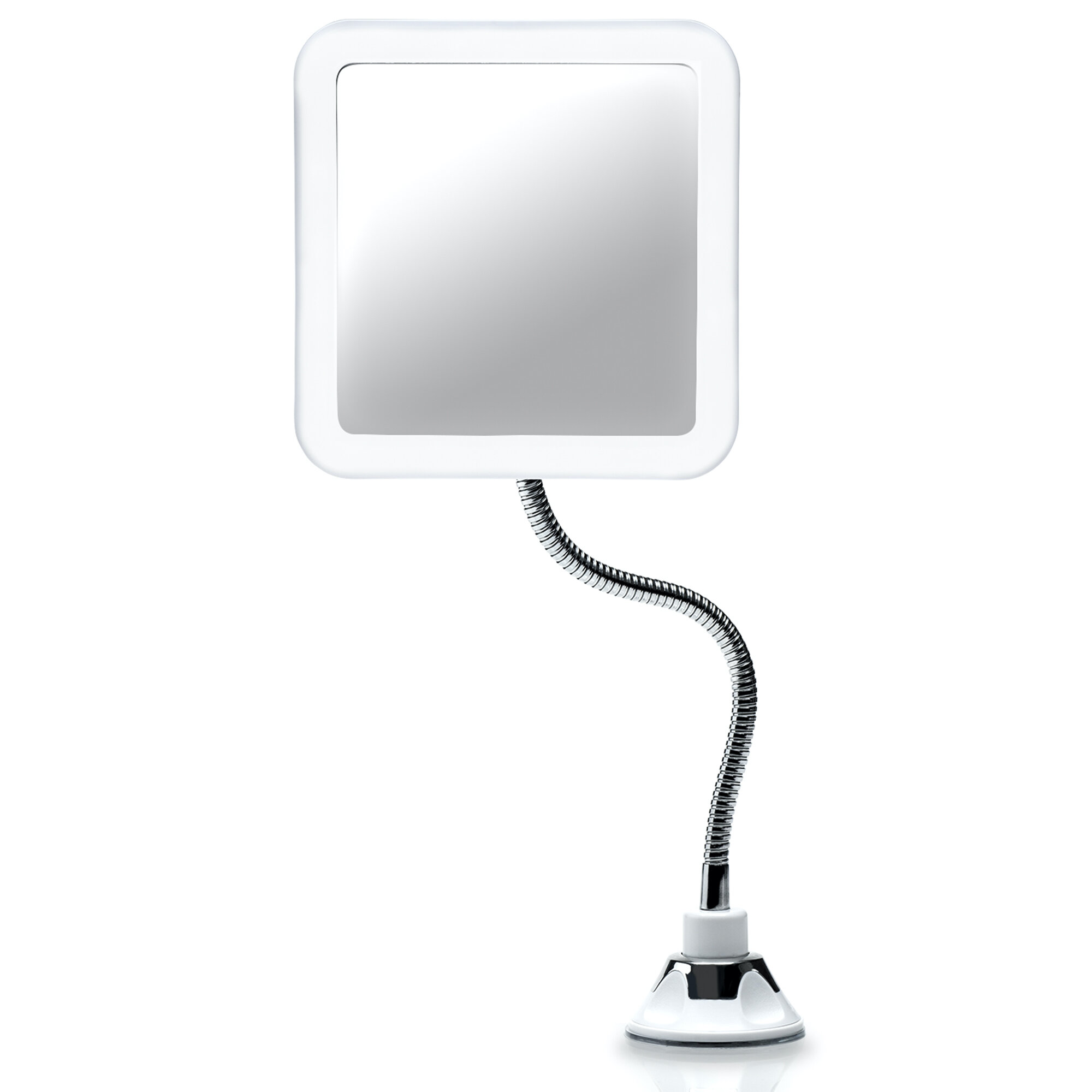 PQZATX Led 10X Magnifying Makeup Mirror Lighted Vanity Bathroom Round Mirror with 360 Degree Swivel Rotation Flexible 