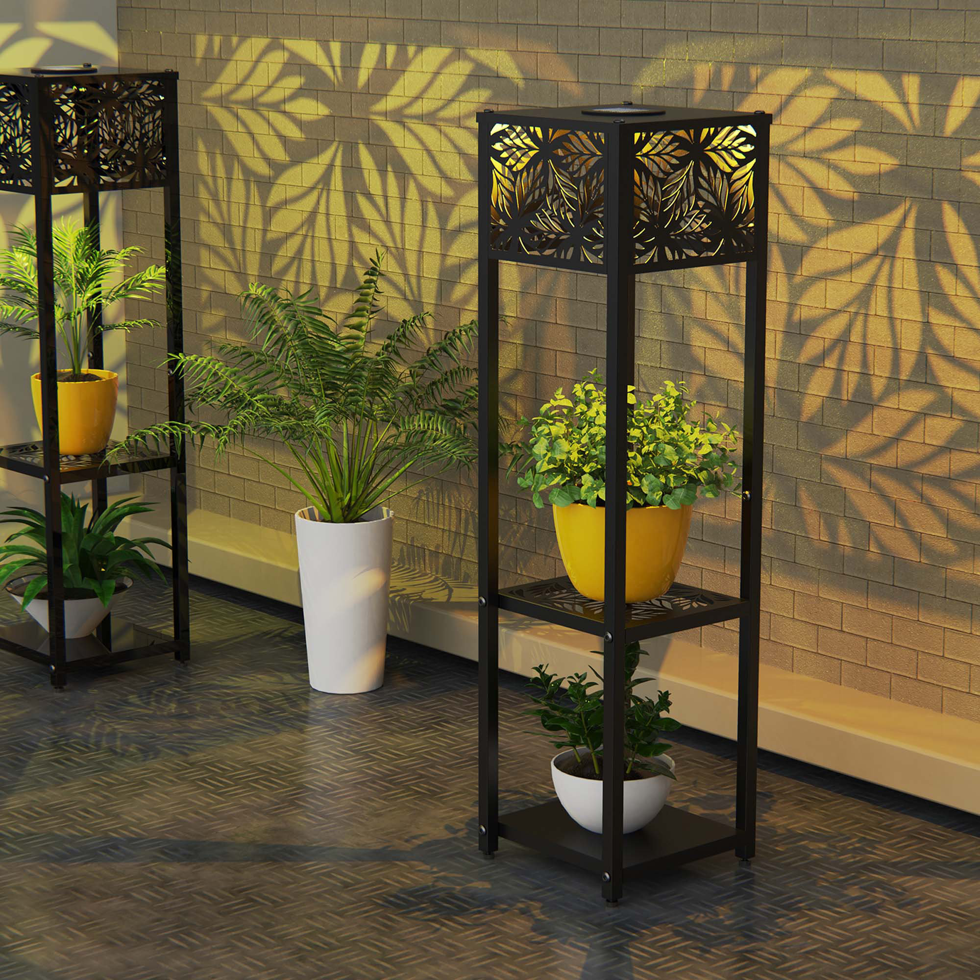 Solar Powered Integrated Led Outdoor Floor Lamp