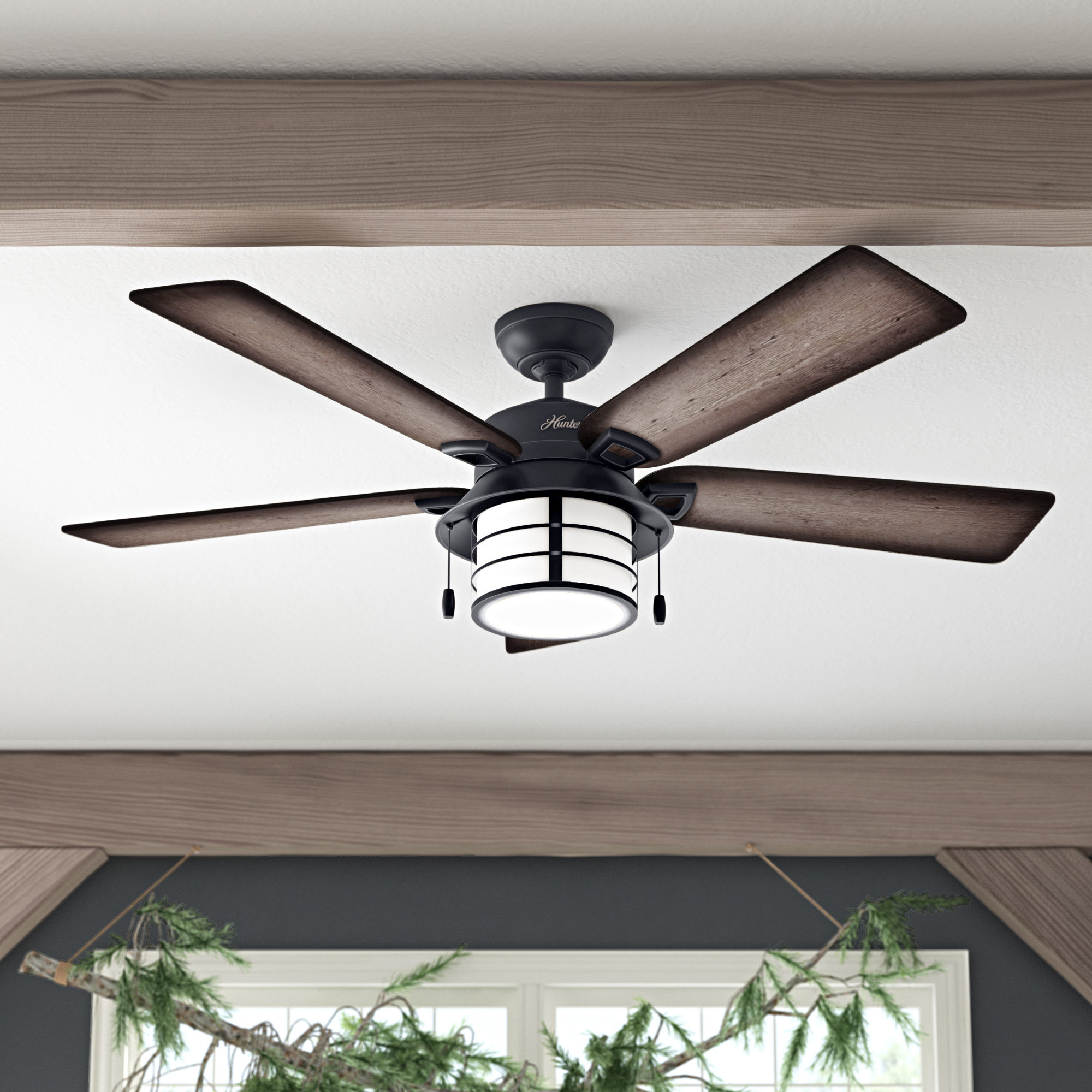 Hunter Fan 54" Key Biscayne 5 Blade Outdoor Standard Ceiling Fan with