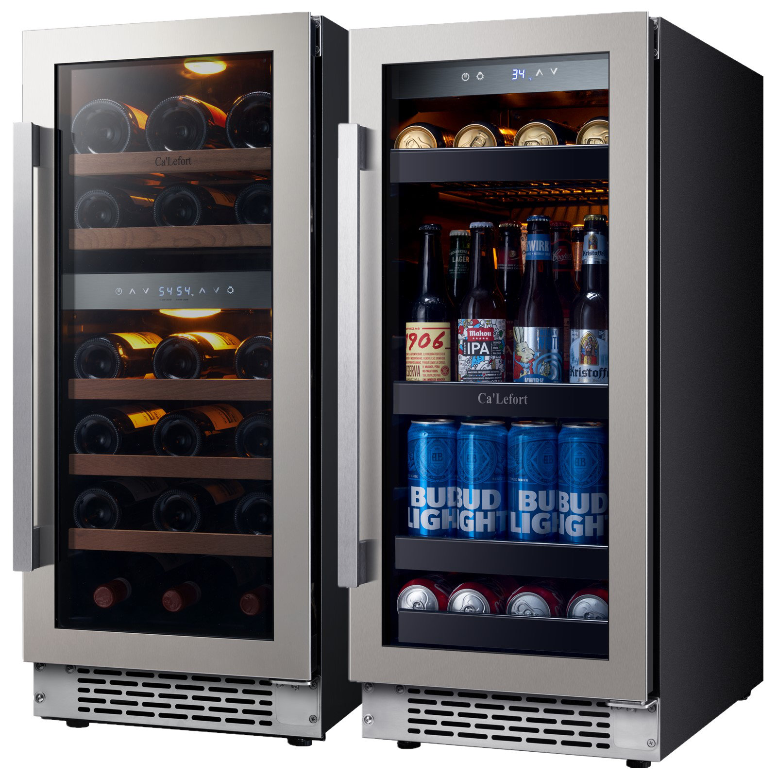mini refrigerator wine cooler combo