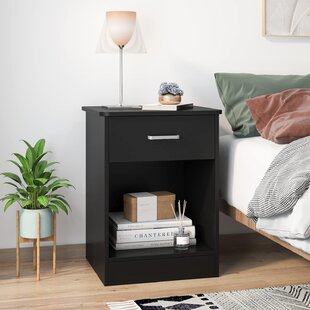 Narrow Bathroom Cabinet,Tiny Nightstand for small 23.6'' H Black 