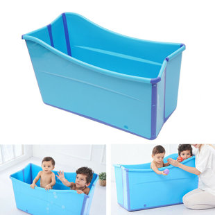 Portable Bathtub Water Tub Folding PVC Adult Rectangle Spa Bath Bucket Indoor 