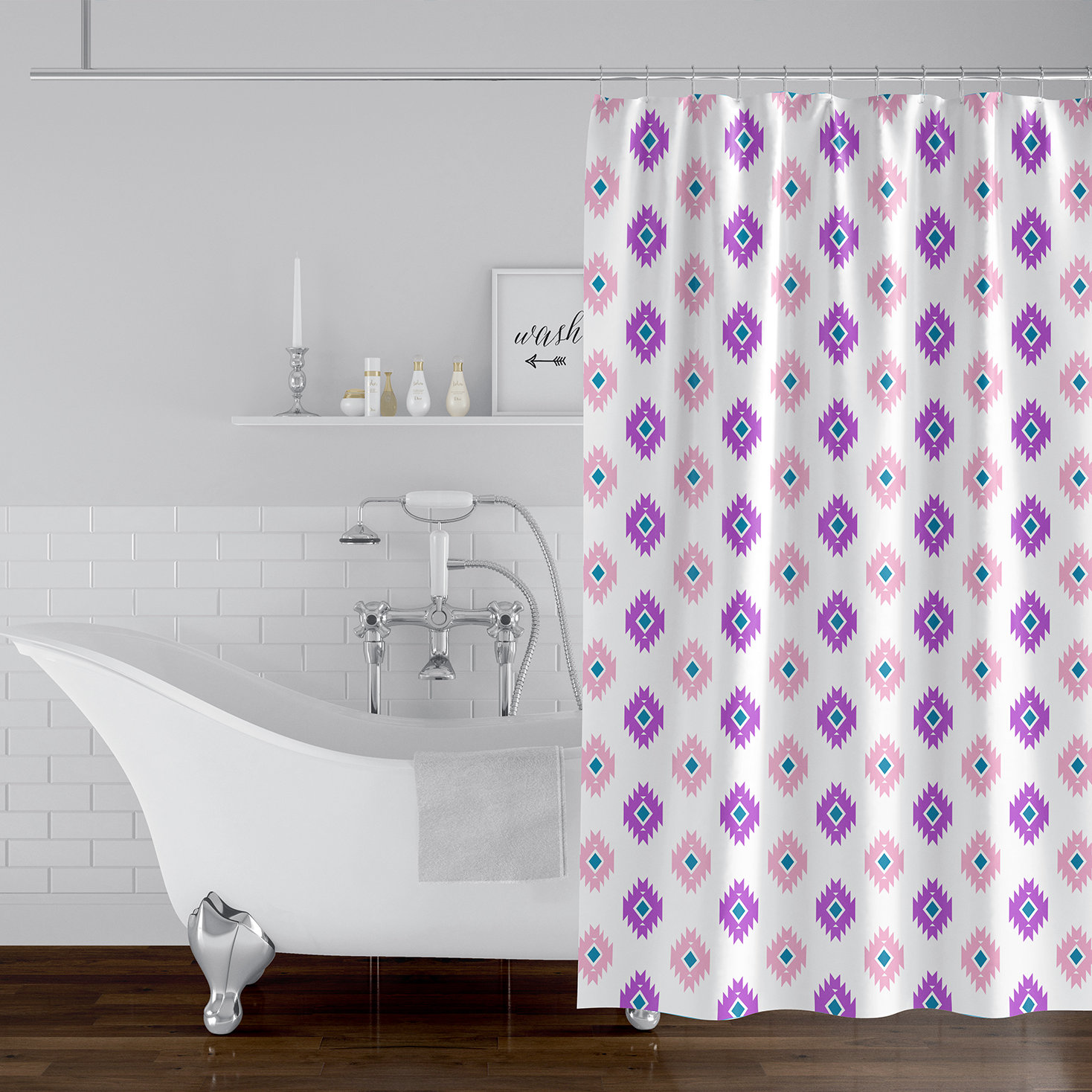 Union Rustic Malaysia Geometric Shower Curtain Wayfair