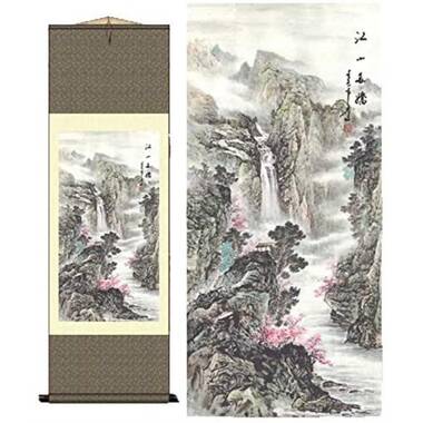 All Rivers Run Into Sea 海纳百川 Chinese Calligraphy Handwritten Housewarming Office Gift Wall Art Home Décor 115x43cm Wall Scroll Hanging
