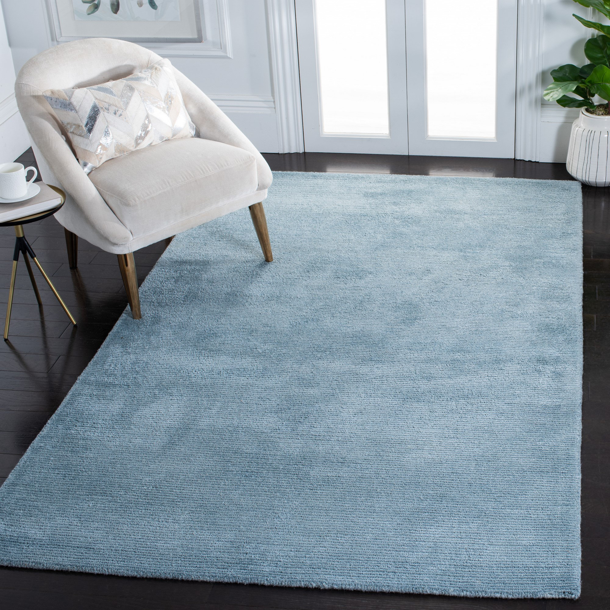 Dovecove HandKnotted Blue Area Rug & Reviews Wayfair