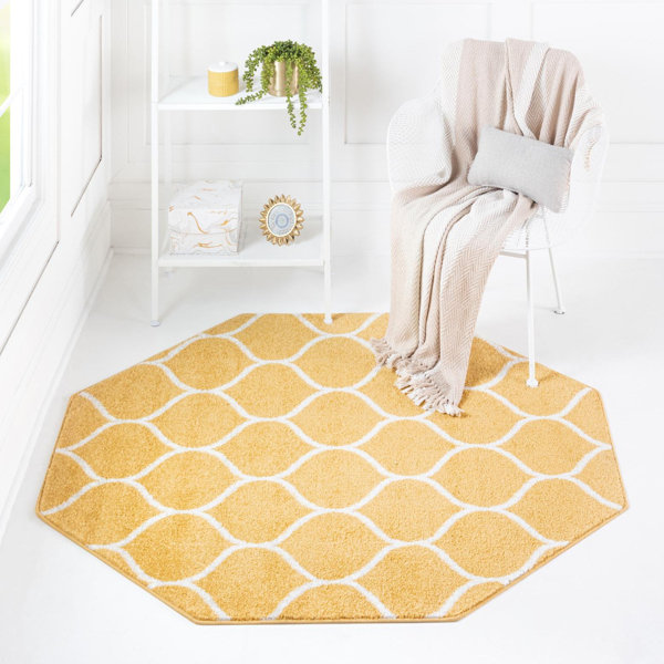 Bungalow Rose Llanet Performance Yellow Rug & Reviews | Wayfair