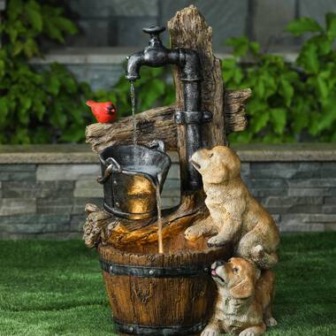 Reptile Water Spitter Lizard Piped Statue Pool Fountain Yard Home Garden Decor 