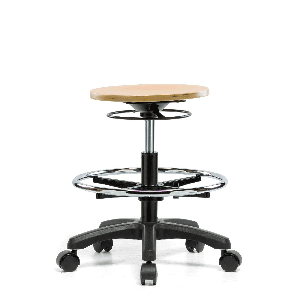 Perch Chairs & Stools Height Adjustable Stool with Foot Ring Wayfair