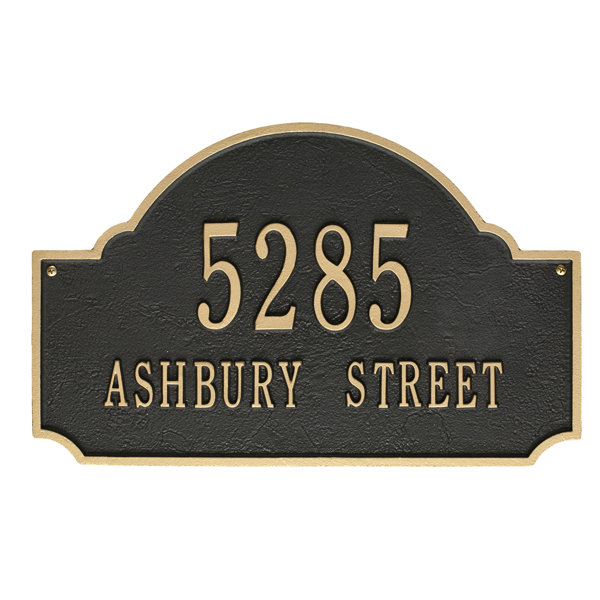 Whitehall Round 6" Address Personalized Plaque Sign Marker 17 Color Choices Wall 