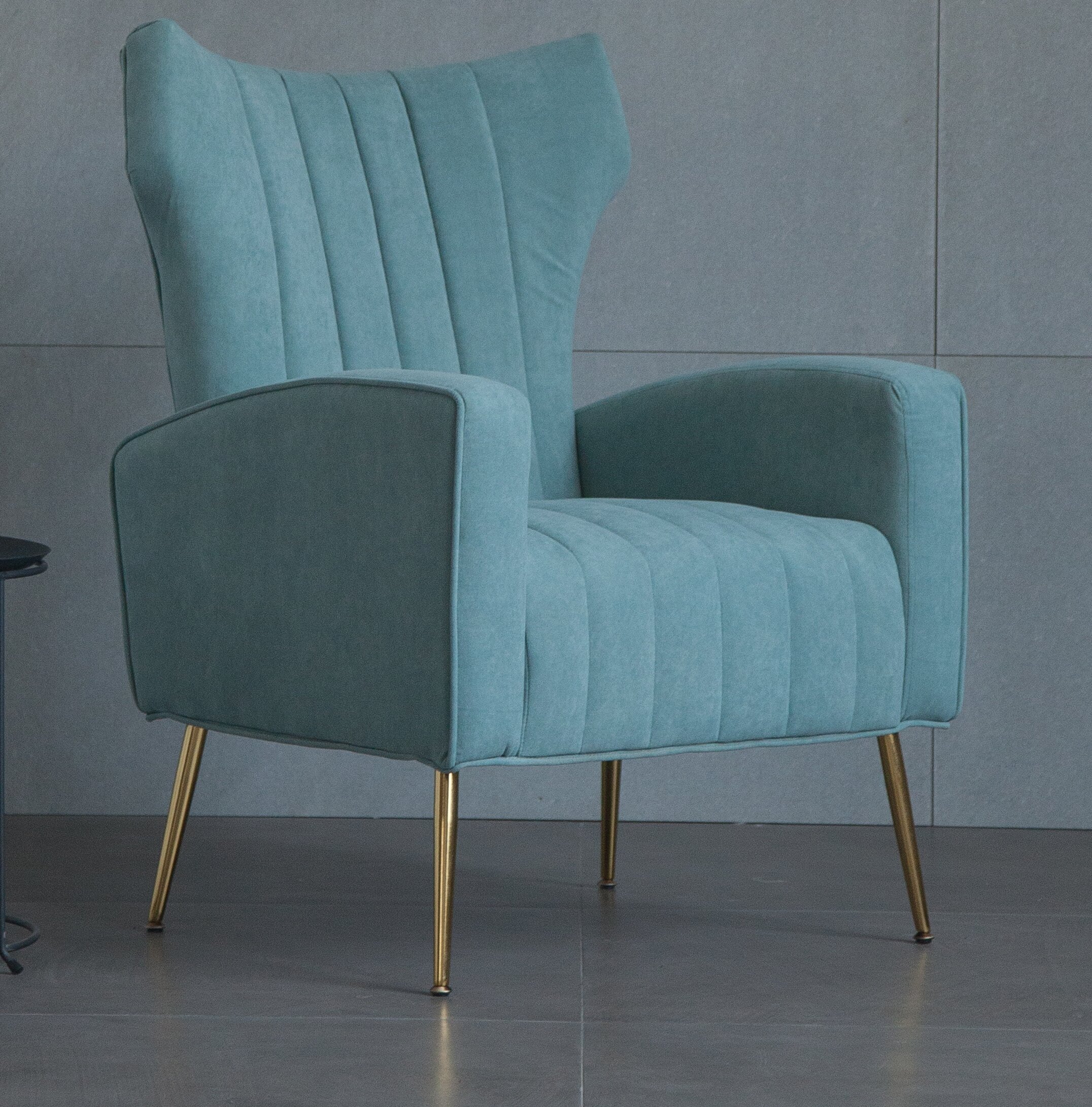 Baden 27.5” Wide Velvet Wingback Chair
