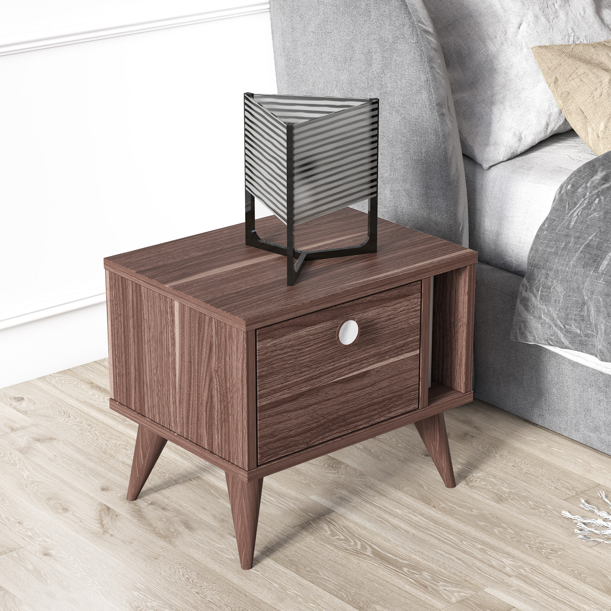 Blue Elephant Manufactured Wood Bedside Table Wayfair.co.uk