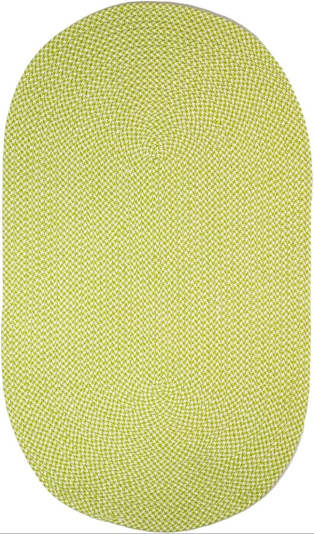Gracie Oaks Renado Handmade Hand Braided Lime/White Indoor/Outdoor Rug