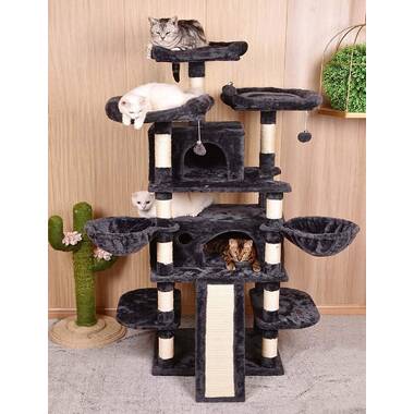72" Cat Tree Tower Condo Furniture Kitty Bed Pet Play House Scratching Tower 