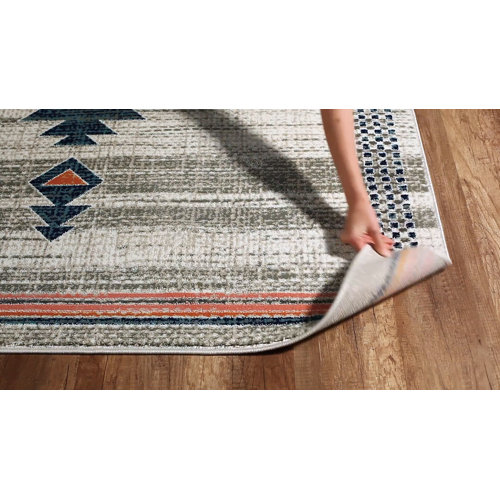 Foundry Select Acklin Machine Woven / Power Loomed Performance Gray Rug ...