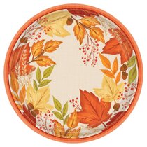 Autumn Foliage 7 Inch Paper Plates 8 pack Fall Party Decorations 