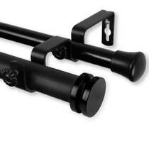 Double Curtain Rod #41 choose from 3 color 28"-160" 
