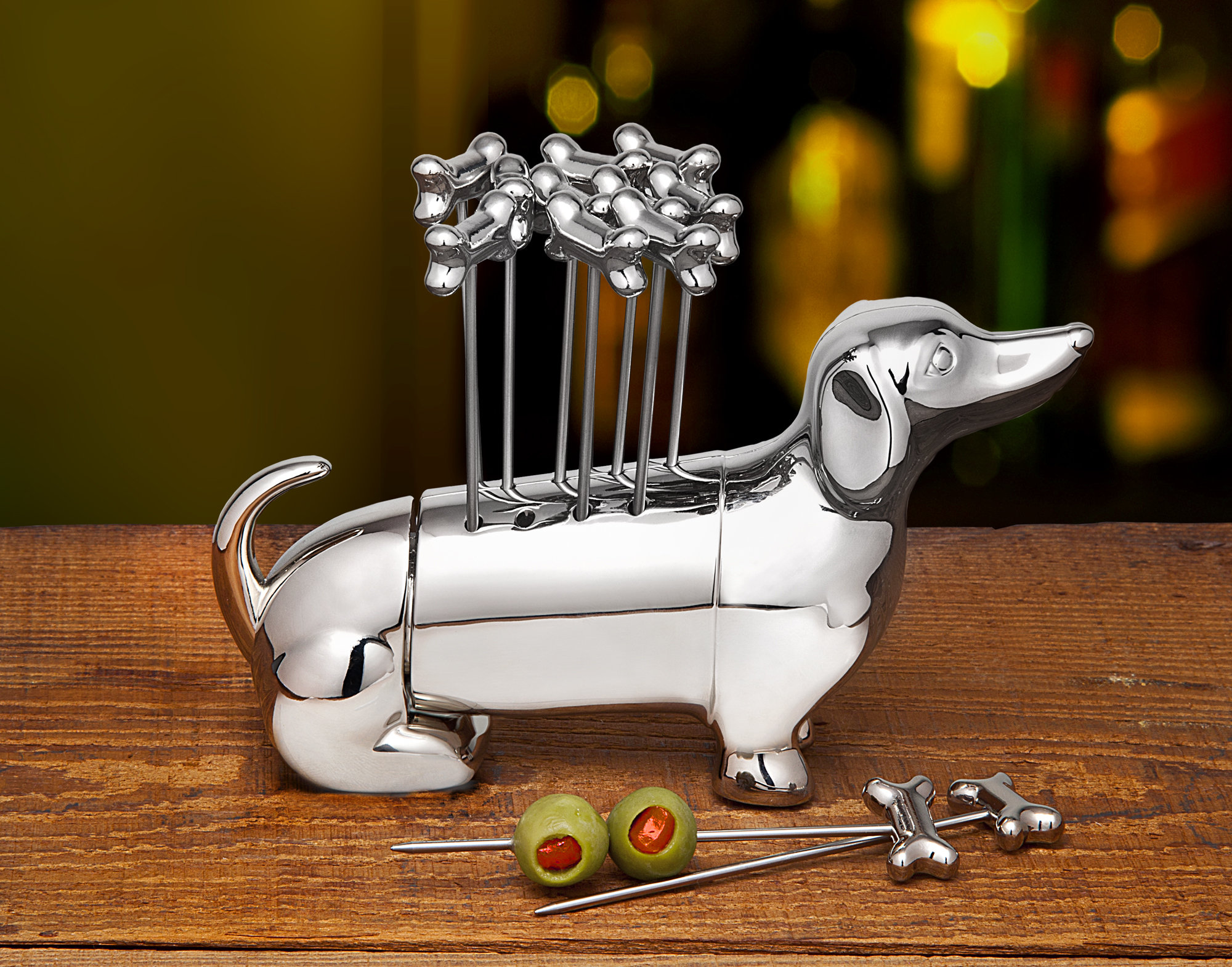 Godinger Silver Art Co Dachshund Cocktail Pick Set & Reviews Wayfair
