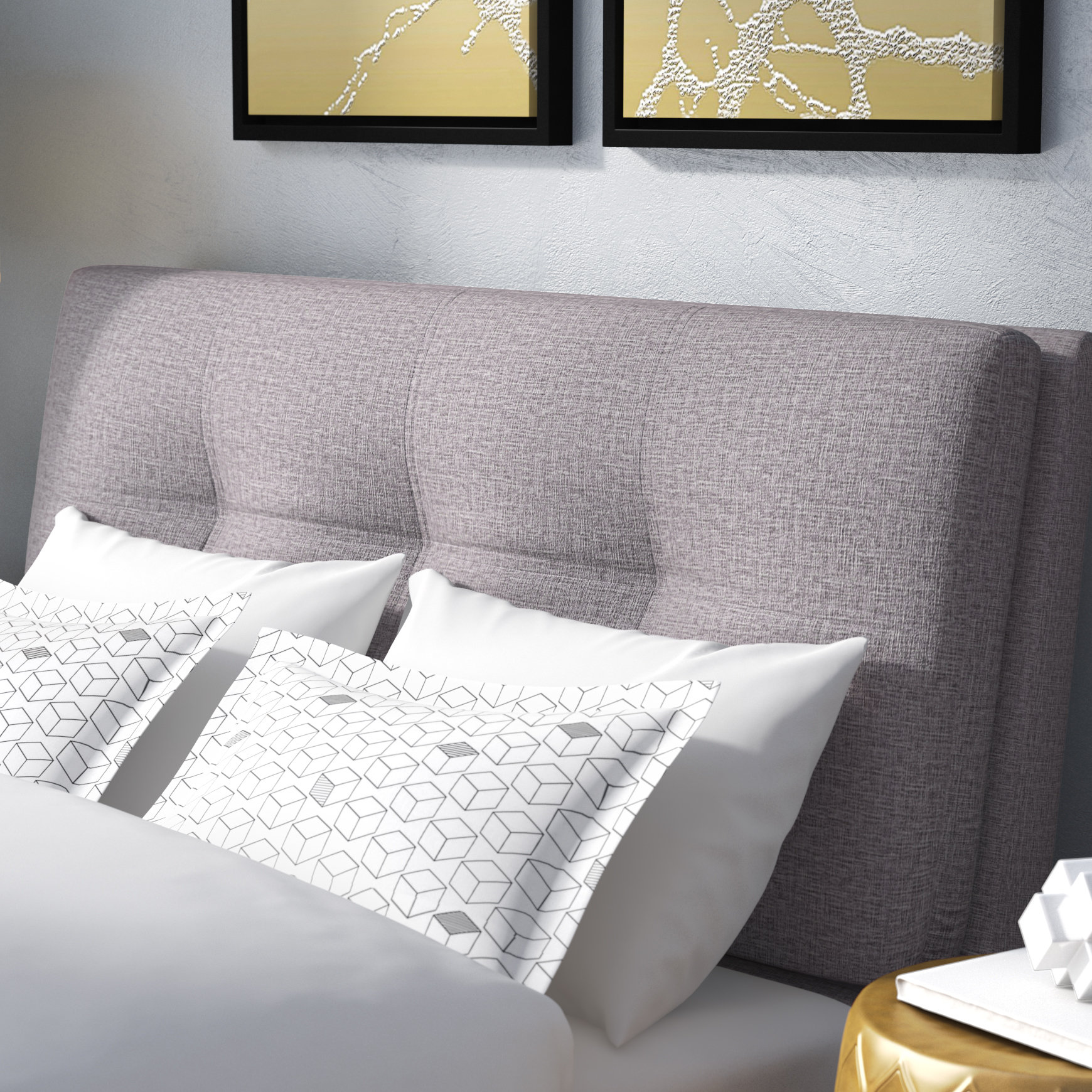 Mercury Row® Deemer Upholstered Headboard & Reviews Wayfair