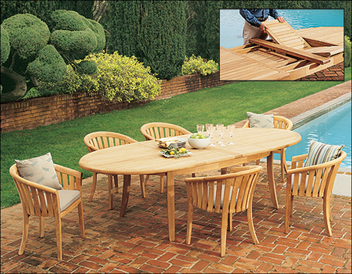 Rosecliff Heights Matherly Oval 6 Person Outdoor Dining Set Wayfair