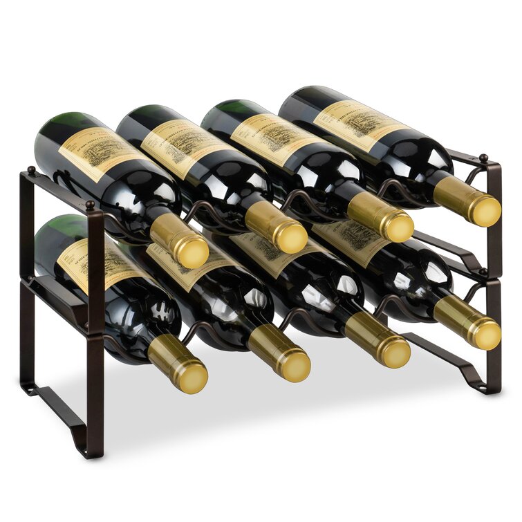 3 Tier Stackable Wine Rack Ho... Countertop Cabinet Wine Holder Storage Stand