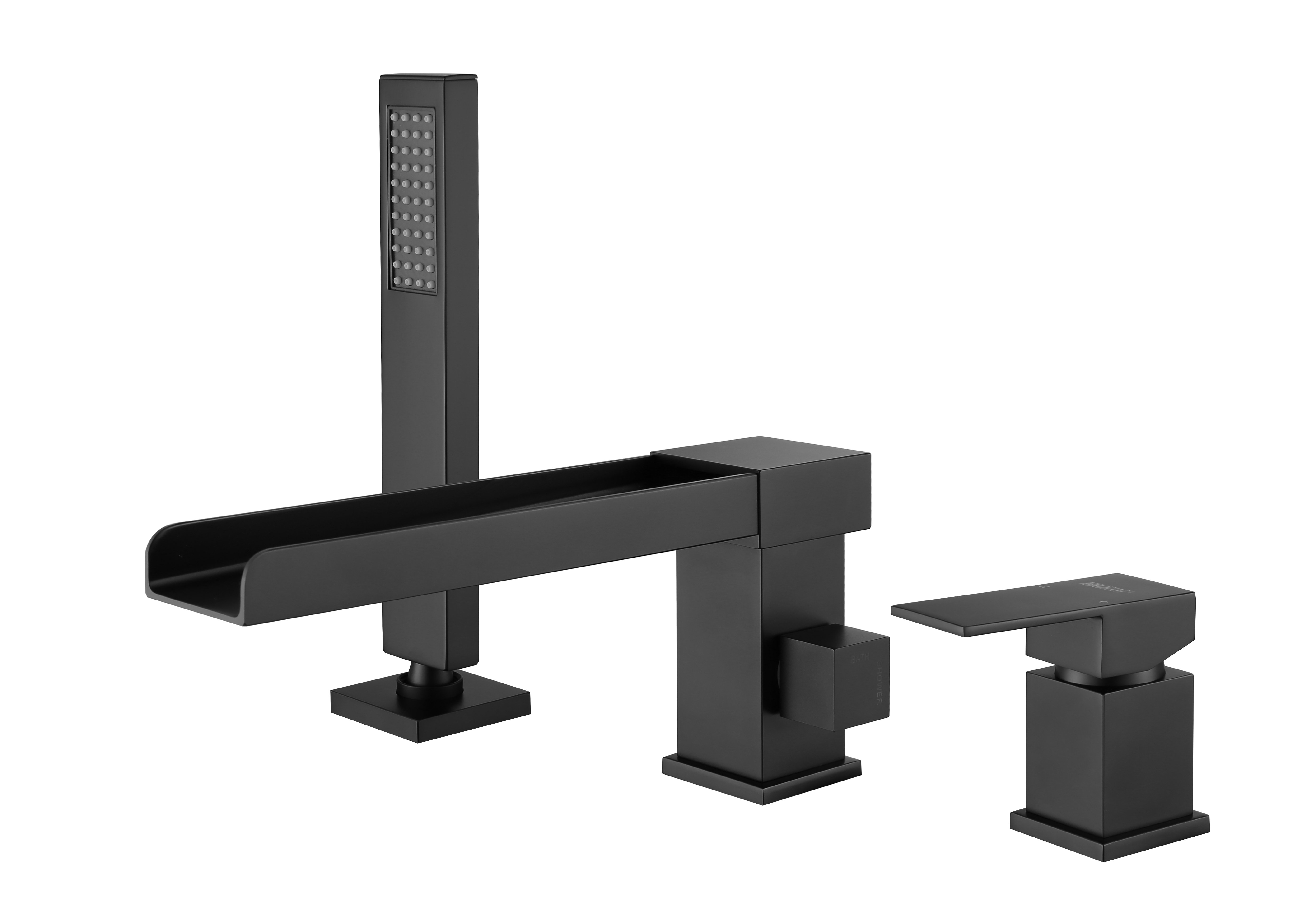 MODLAND Single Handle Deck Mounted Roman Tub Faucet with Handshower