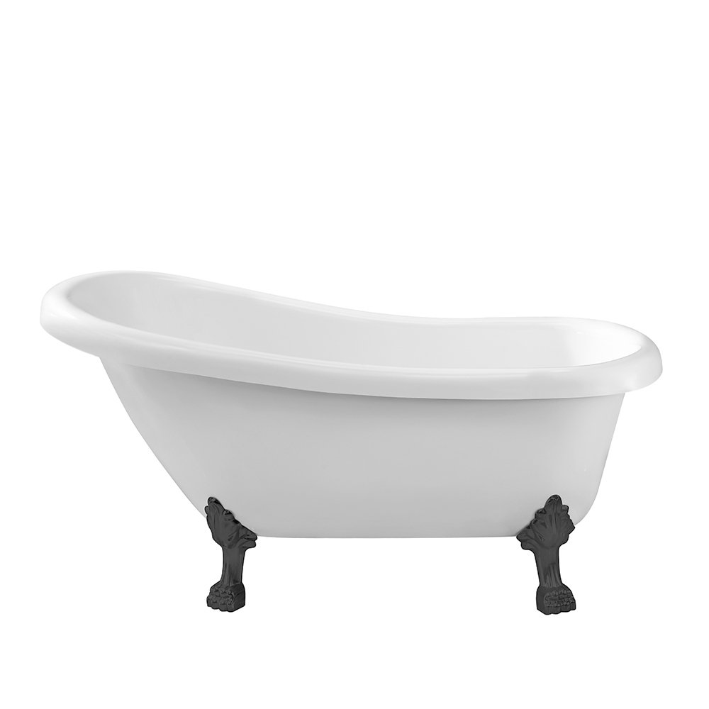 StreamlineBath 61'' x 27.6'' Clawfoot Soaking Acrylic Bathtub & Reviews