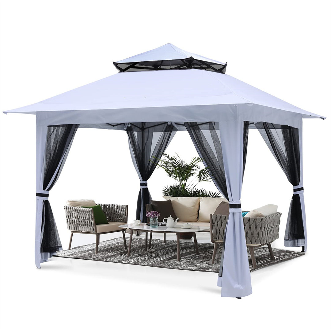 Garten Living 300 cm x 300 cm Pavillon Yulin aus Stahl