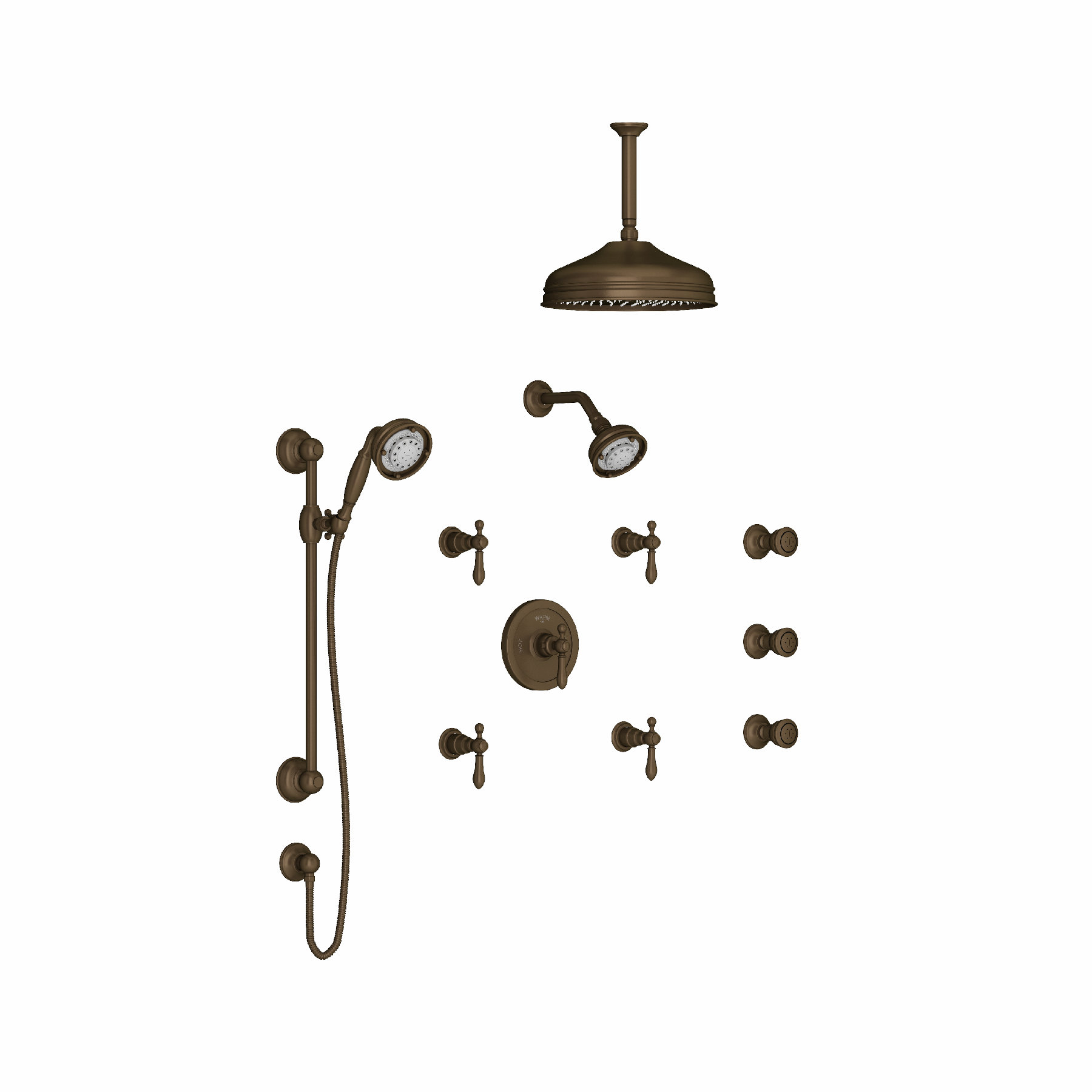 House of Rohl Arcana Thermostatic Complete Shower System with Roughin