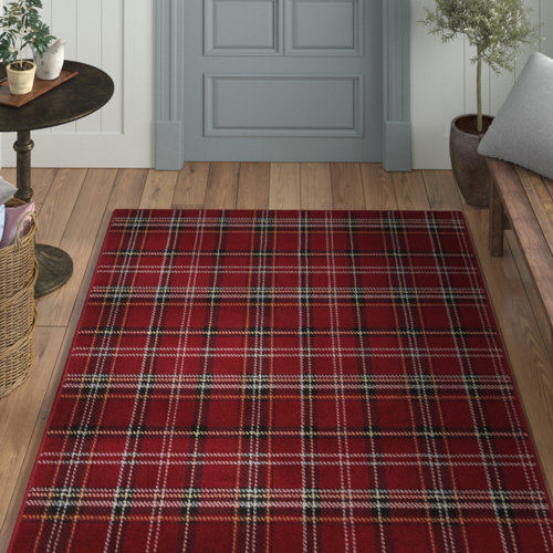 Willa Arlo Interiors Hankinson Performance Red/Black/White/Yellow Rug ...