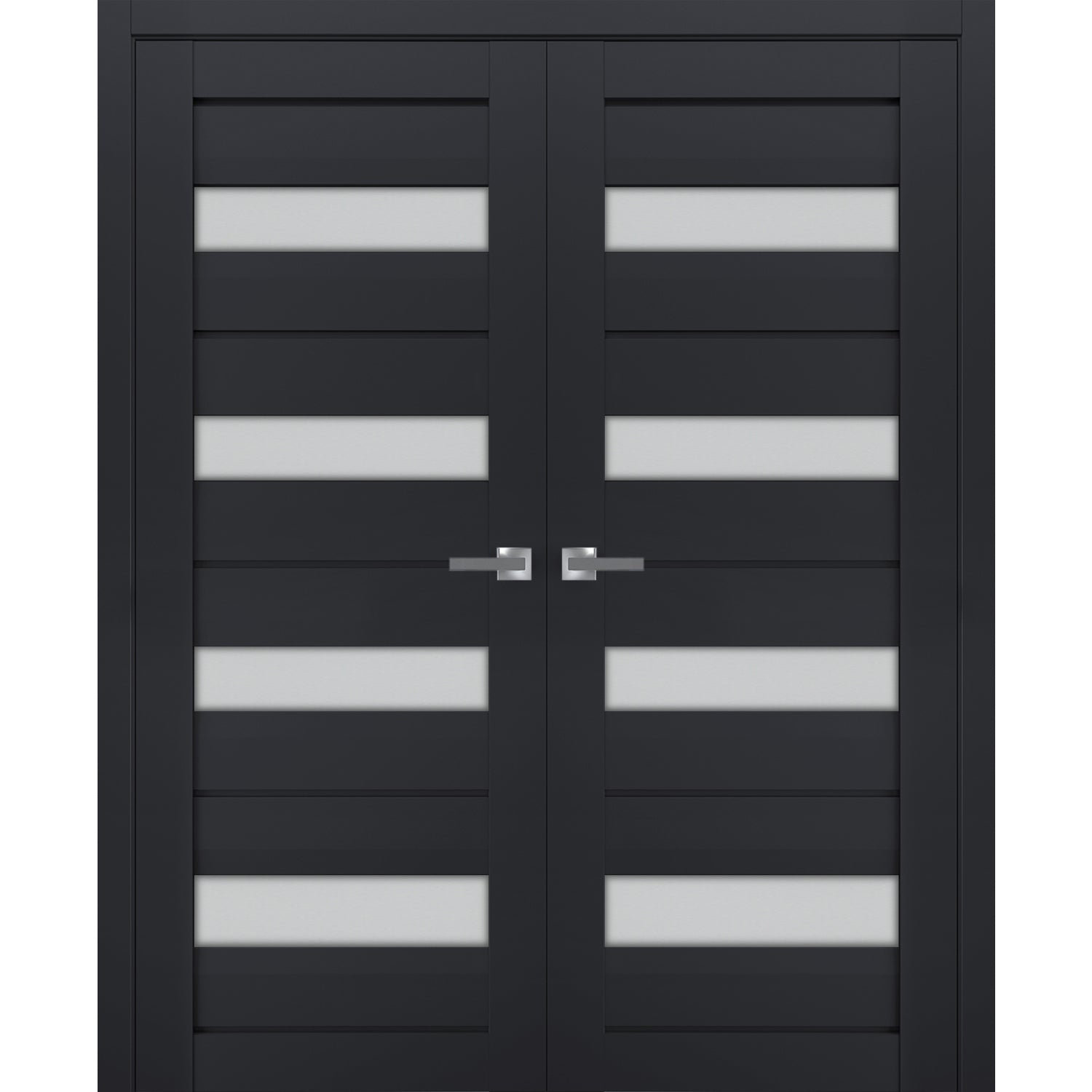 SARTODOORS Veregio Frosted Glass Paneled Wood French Doors Wayfair