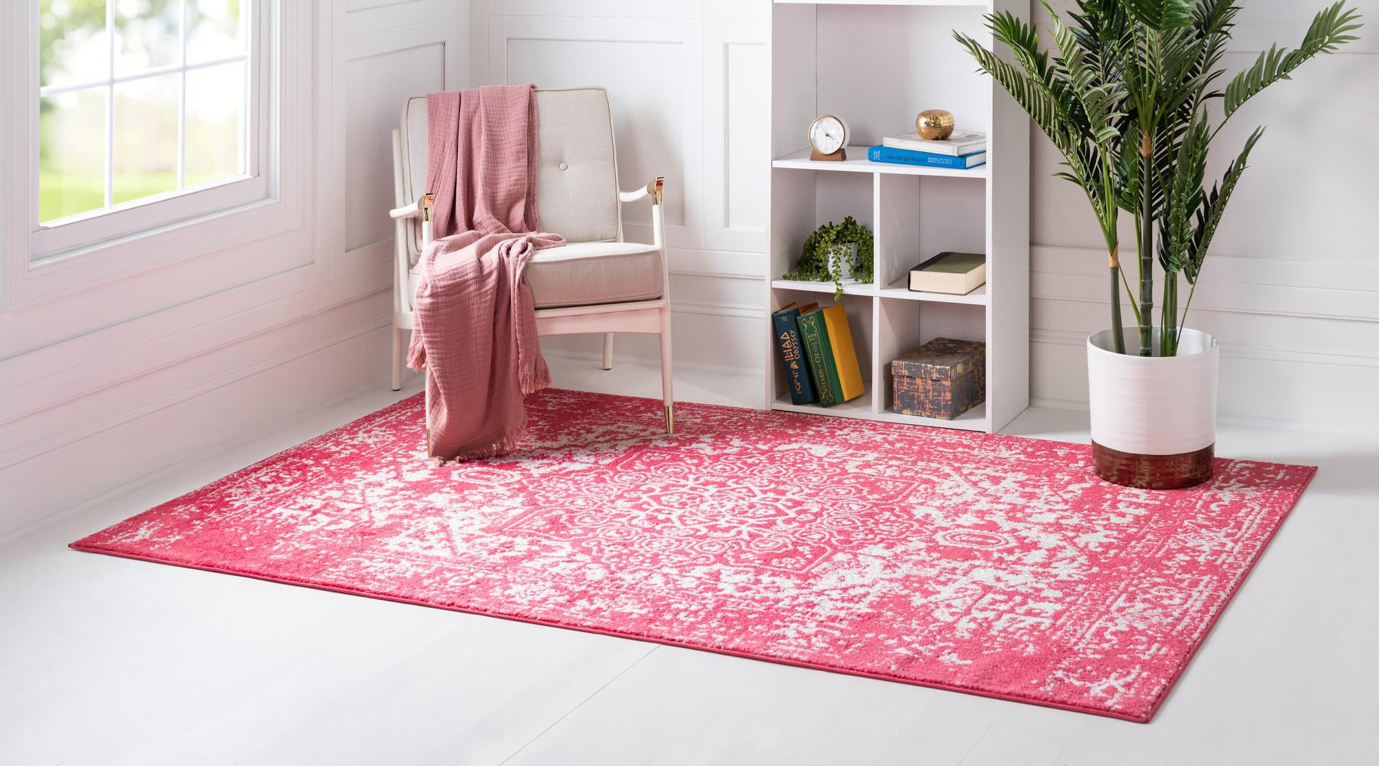 Bungalow Rose Maxence Oriental Pink Area Rug & Reviews Wayfair