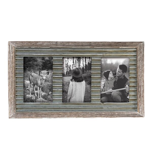 7Pcs Rustic Barn Wood Picture Frame Photo Poster Frames Collage Wall Tabletop 