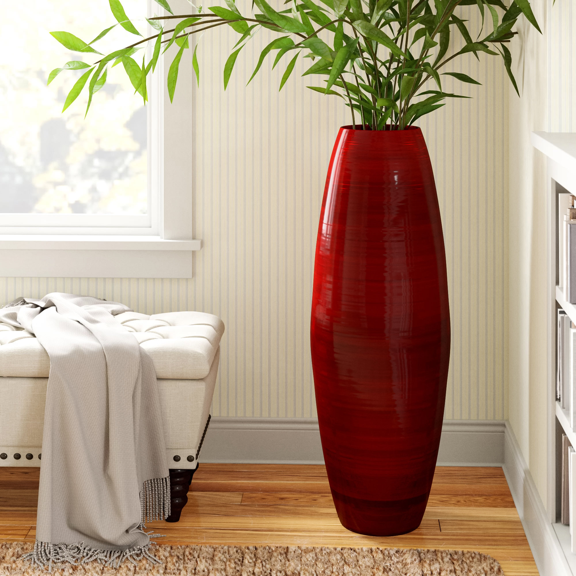 Andover Mills™ Mendez Wood Floor Vase & Reviews | Wayfair
