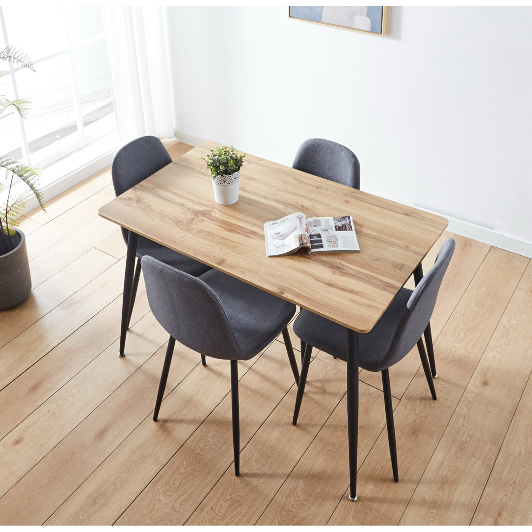 HALLOWOOD FURNITURE 4 - Person Dining Set black,brown,gray