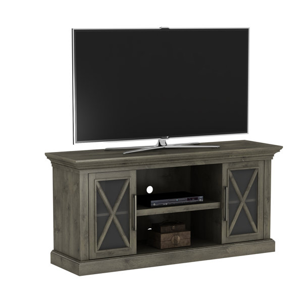 TV STAND Media Center CONSOLE 50" Entertainment Storage Home Theater Wood Black 