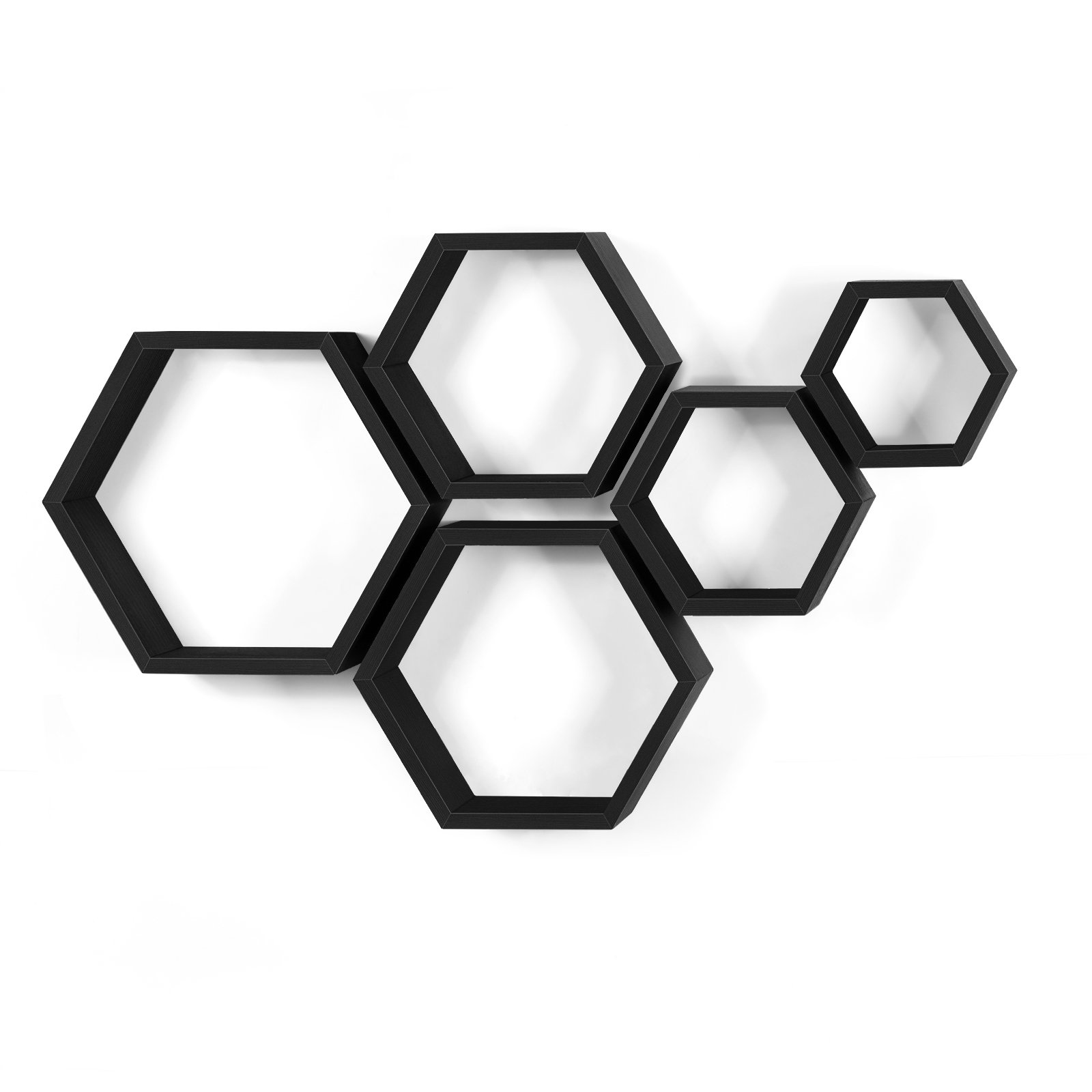 Ebern Designs Askewville 5 Piece Hexagon Floating Shelf Wayfair