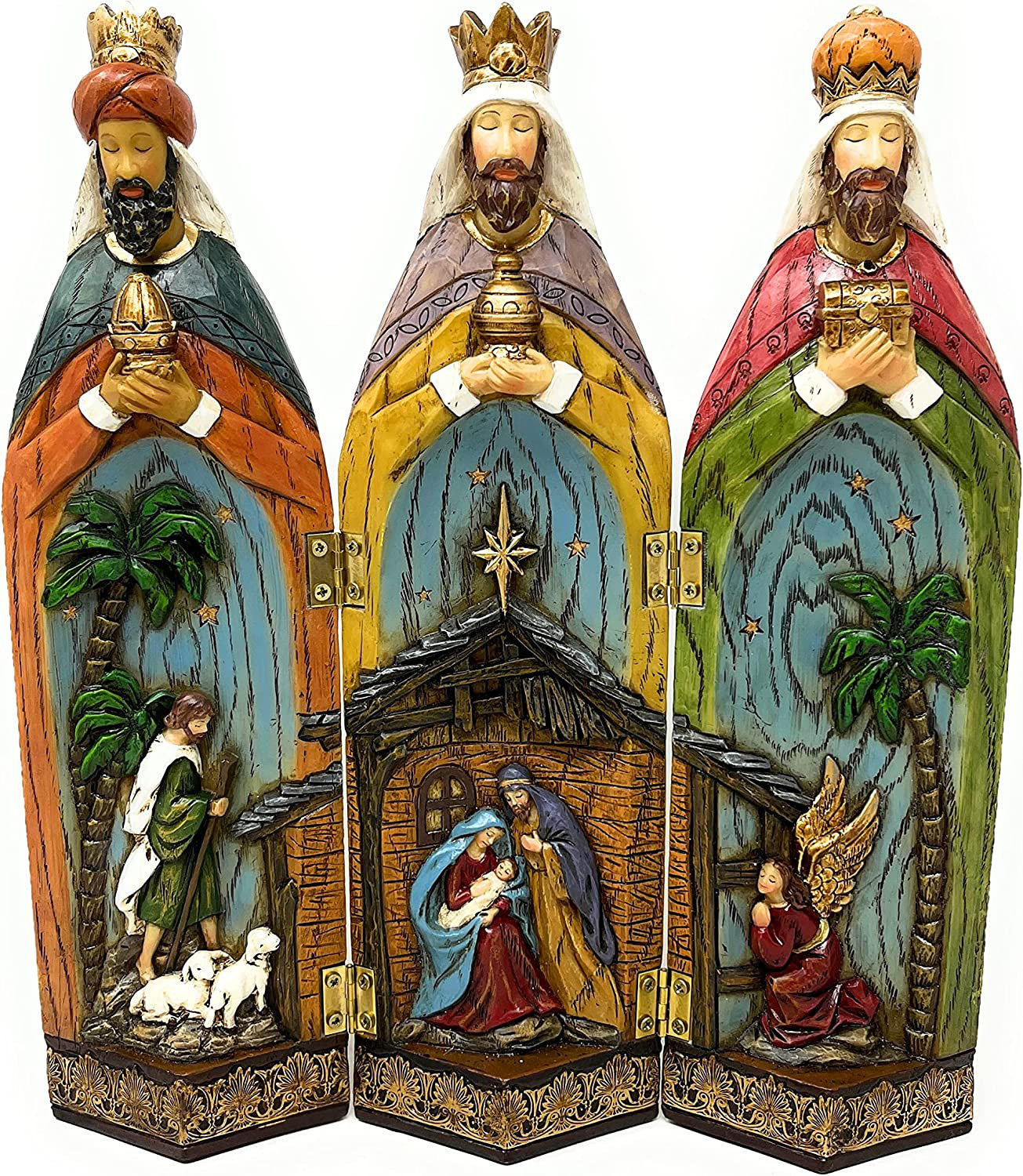 The Holiday Aisle® Nativity 3 Kings Wise Men TriFold Nativity Scene