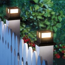 NyxFan Flickering Flame Solar Post Lights Outdoor,Cast Aluminum Solar Fence Deck Cap Lights Fit Wooden Vinyl 4x4 or Larger Post and Flat Surface,Decoration for Porch Patio Railing,2 Pack