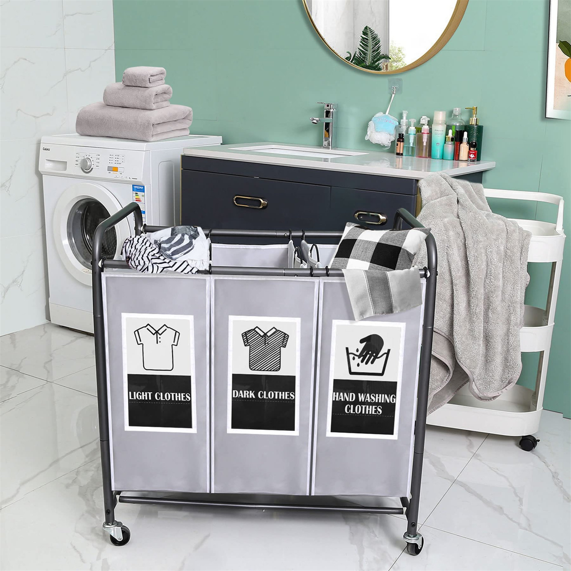 laundry sorter cart