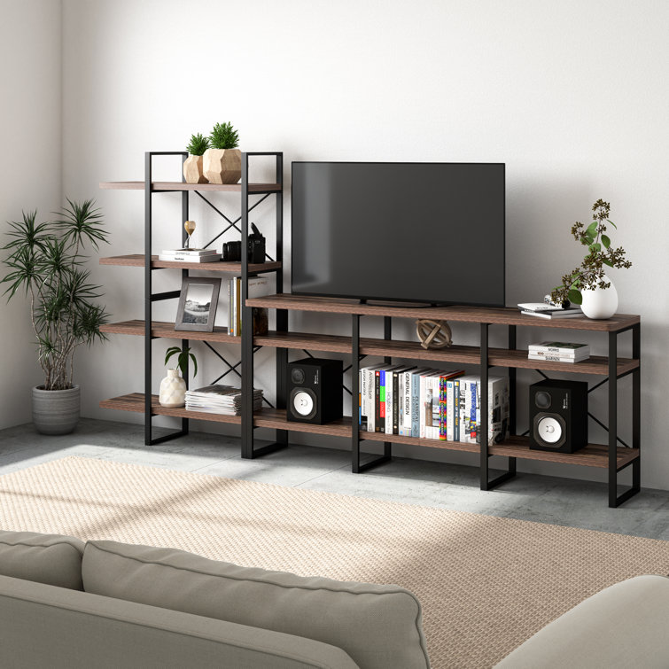 17 Stories Open Shelving Entertainment Center for TVs up to 70