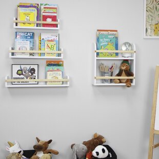 Children’s Square Cube Wall Shelves Set 3 Pcs Display Kids Favorite Books, 