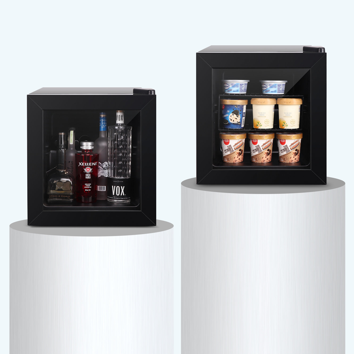 Northair 1.1 Cu Ft Mini Freezer with 2 Removable Shelves 7 Temperature