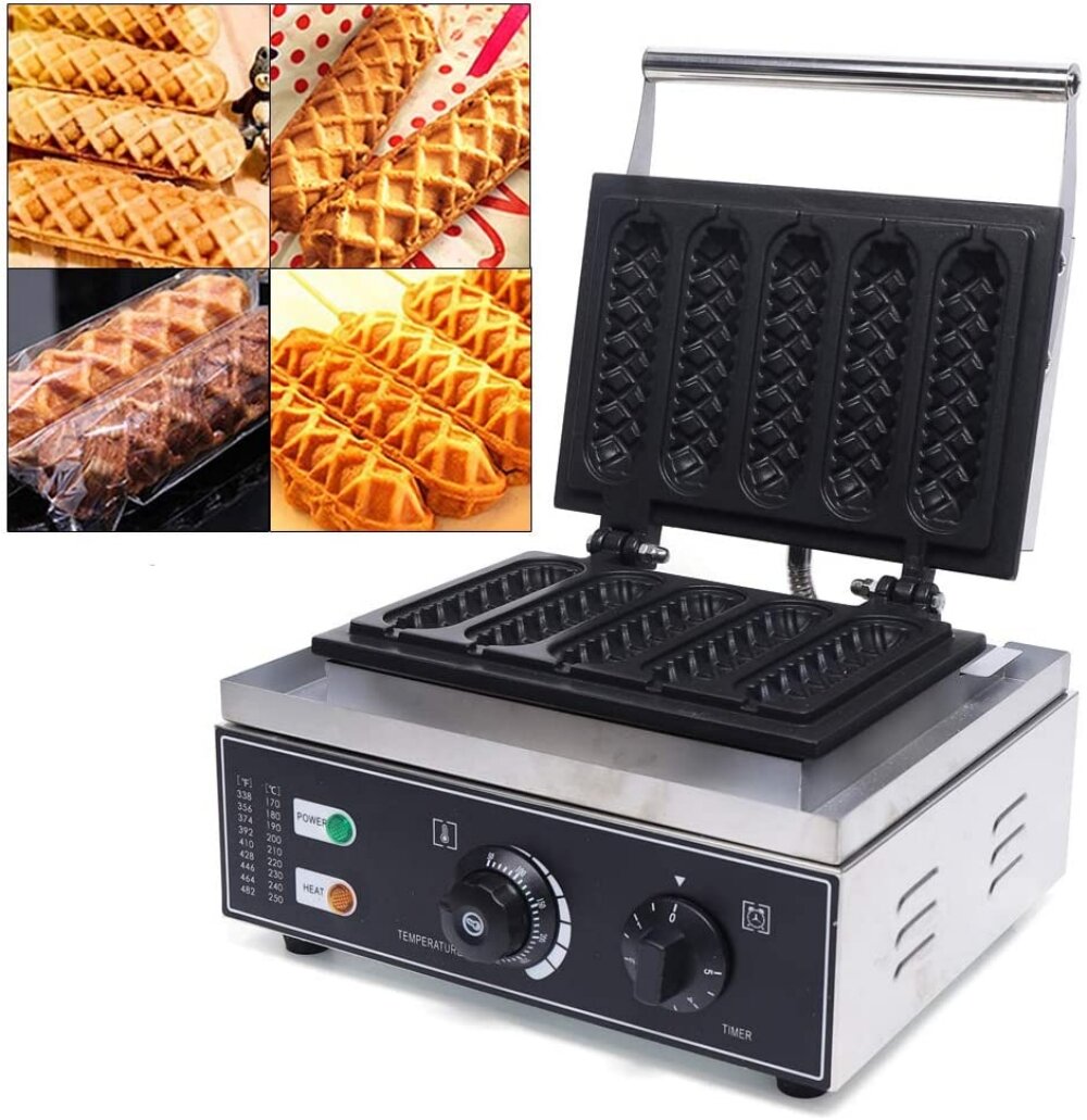 Niumen Electric Waffle Maker Machine Double-sided Heating Non-stick Plates Dessert Baking Pan Kitchen Tools For Make Your Own Ice Cream Cone Egg Roll Or Waffle In Minutes 