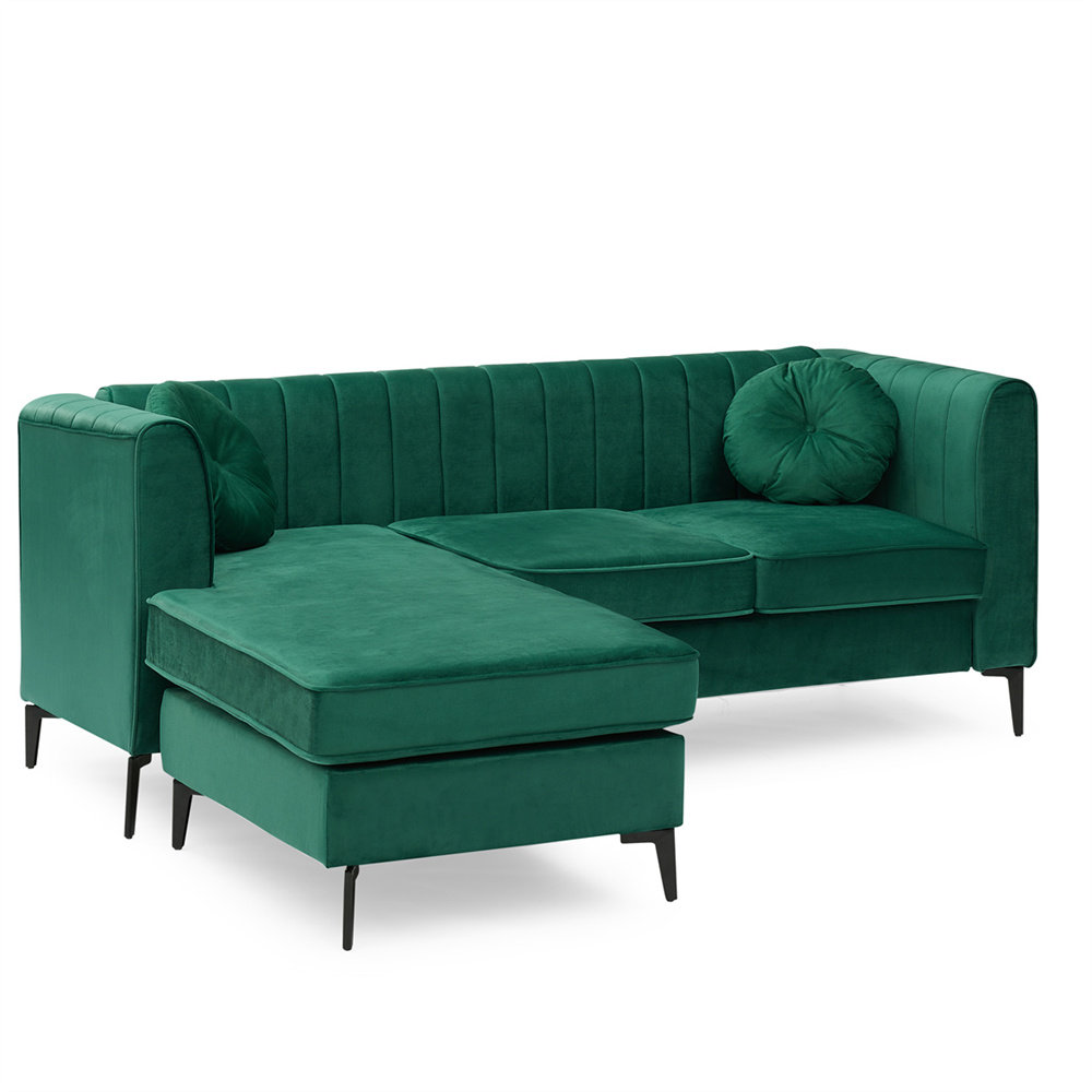 Senrob 2 Piece Upholstered Chaise Sectional Wayfair