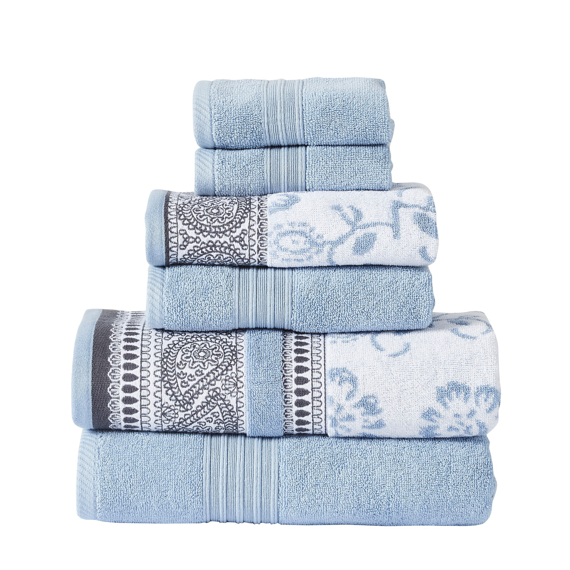 Canora Grey Courtnie 6 Piece 100 Cotton Towel Set Wayfair Canada