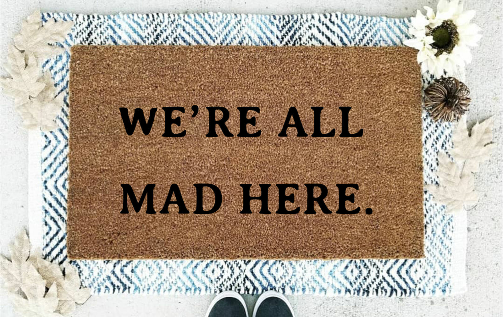 We' re All Mad Here Doormat Floor Mat Home Creative Mat 
