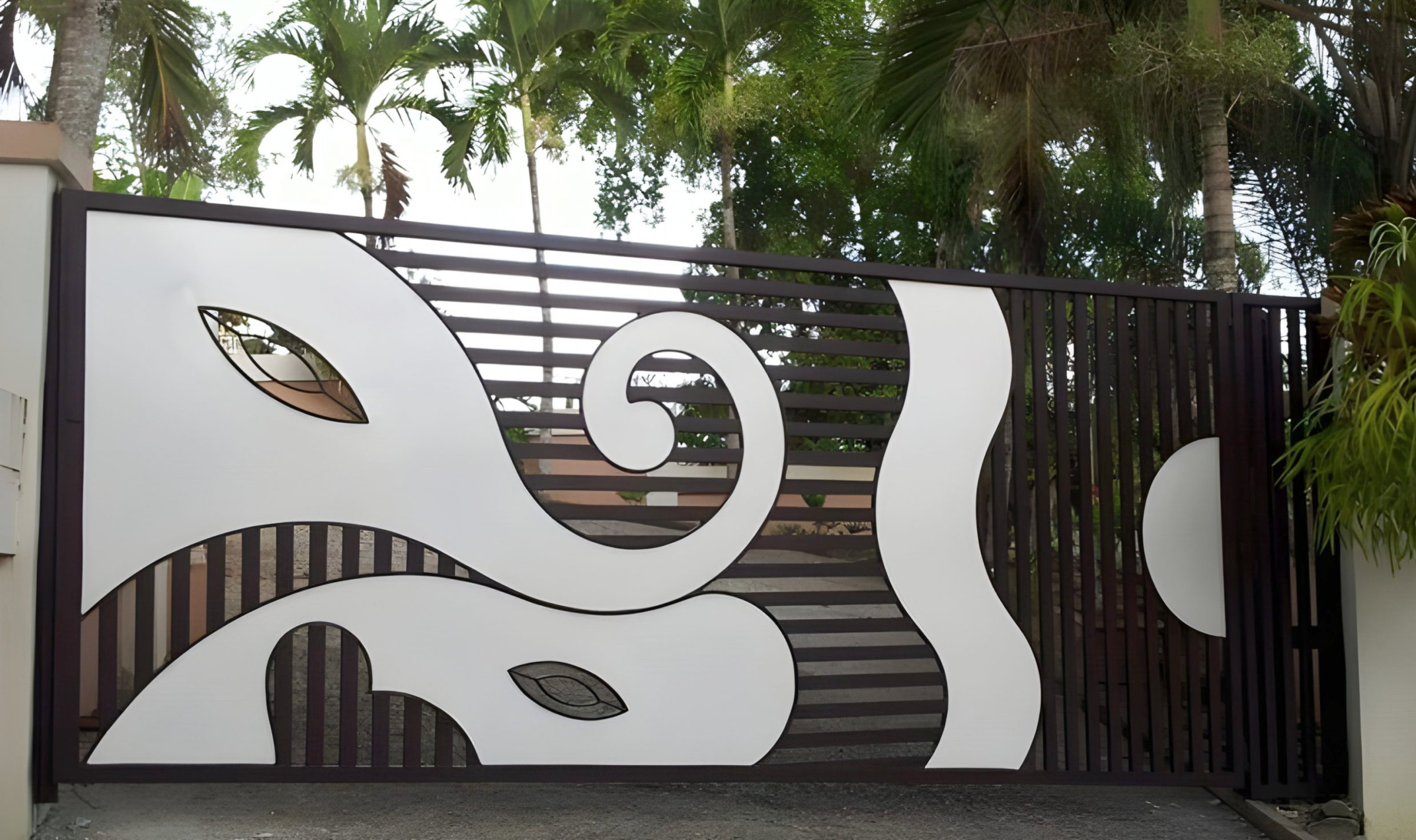 TAIMCO Abstract Design Laser Cut Driveway Gate Model | # 093-8 ...