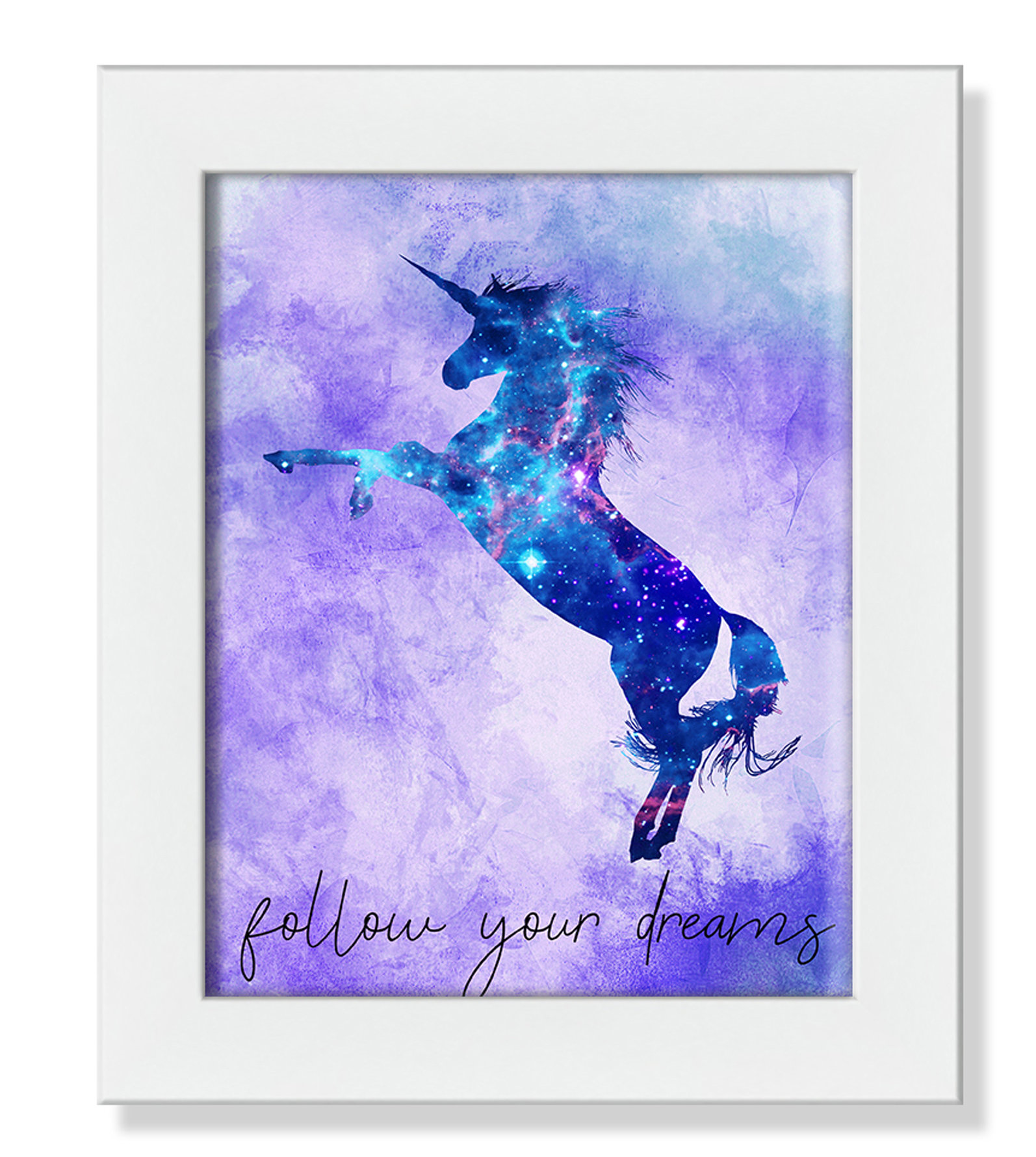 CasaFineArts Follow Your Dreams Unicorn Framed Art Wayfair